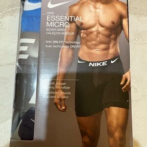 Nike Essential Micro Men’s 3 Pack Boxer Briefs Black M